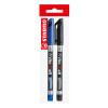 Marc. Permanente, Write-4-all, Punta Redonda, Medio M, 1.0 mm, Pack x 2 Unds. Azul y Negro